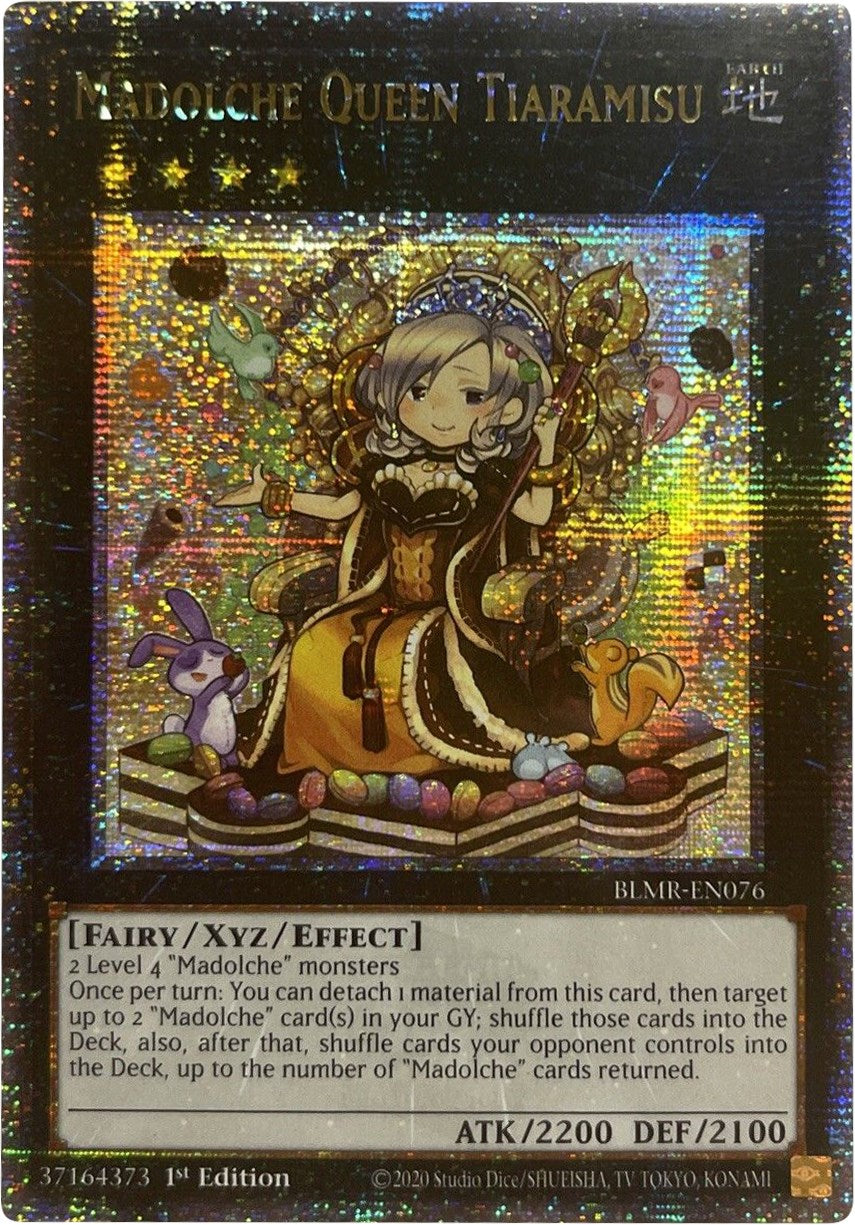 Madolche Queen Tiaramisu [BLMR-EN076] Quarter Century Secret Rare | Good Games Morley