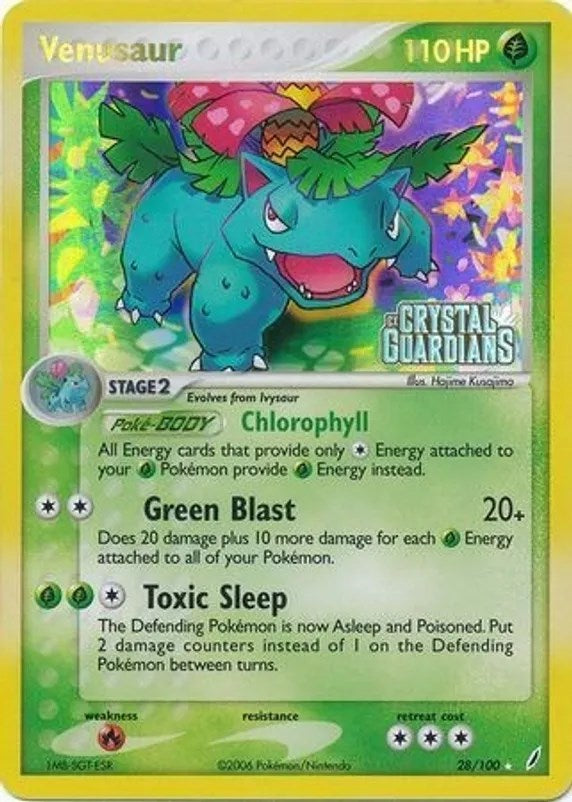 Venusaur (028/100) (Prerelease) [EX: Crystal Guardians] | Good Games Morley