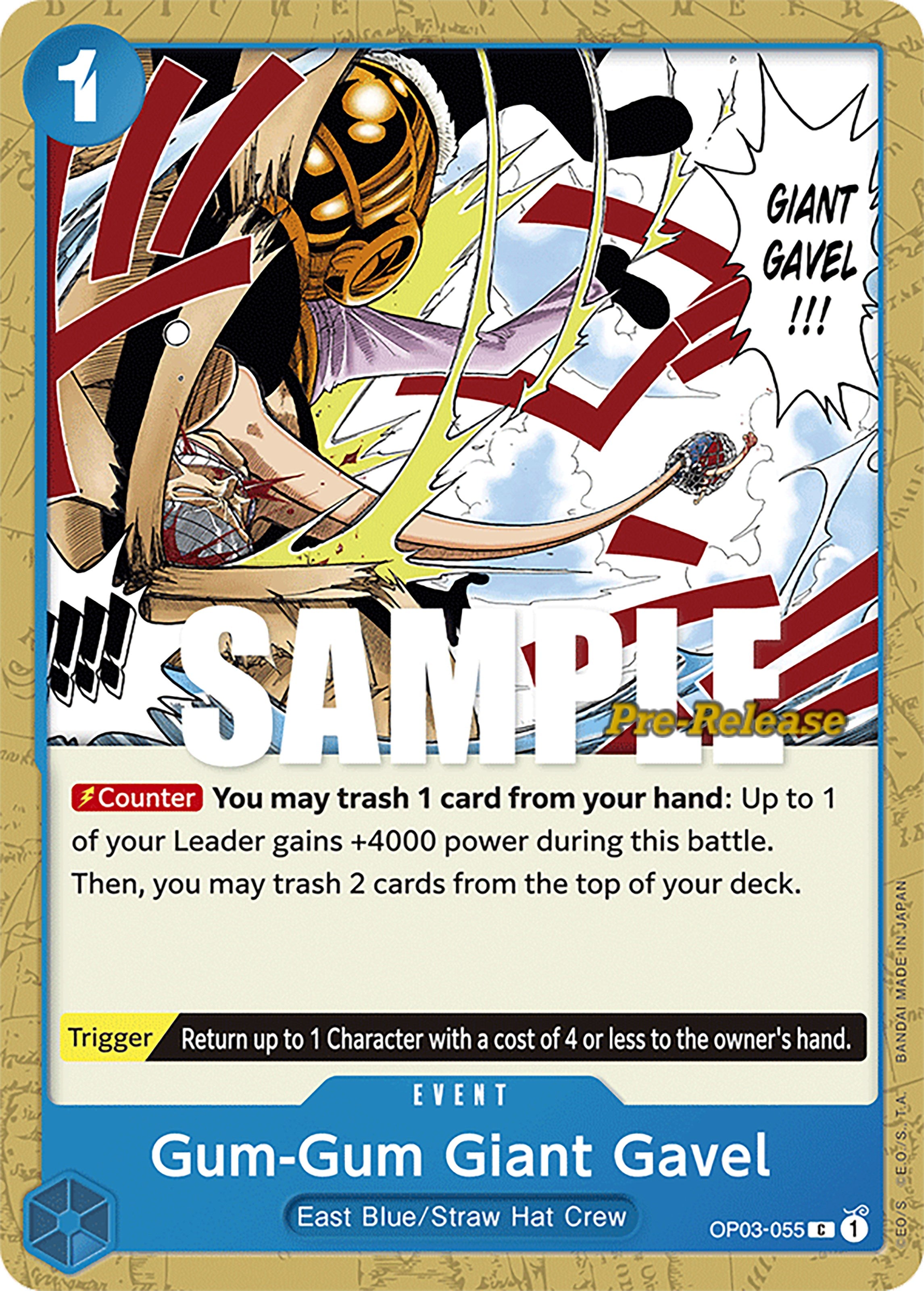 Gum-Gum Giant Gavel [Pillars of Strength Pre-Release Cards] | Good Games Morley