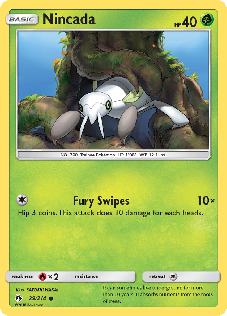 Nincada (29/214) [Sun & Moon: Lost Thunder] | Good Games Morley
