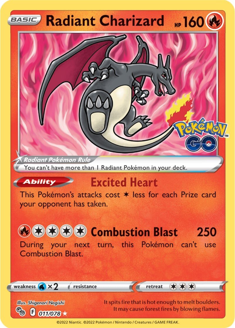Radiant Charizard (011/078) [Pokémon GO] | Good Games Morley