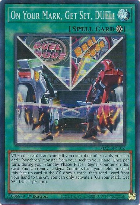 On Your Mark, Get Set, DUEL! [MAZE-EN016] Super Rare | Good Games Morley