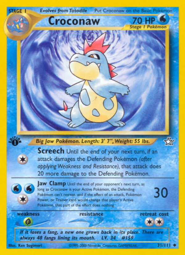 Croconaw (31/111) [Neo Genesis 1st Edition] | Good Games Morley