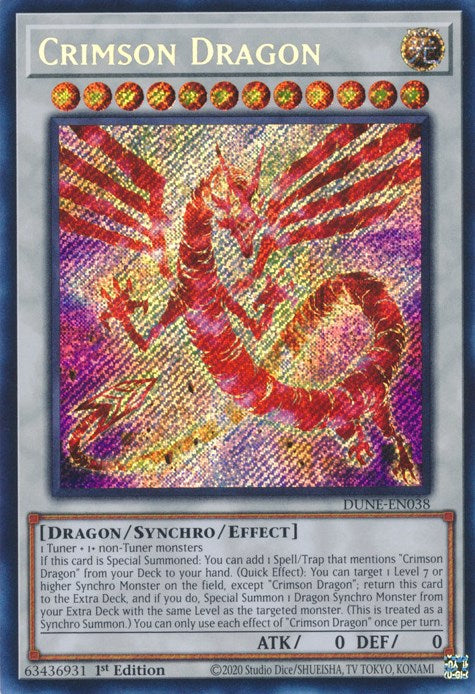 Crimson Dragon [DUNE-EN038] Secret Rare | Good Games Morley
