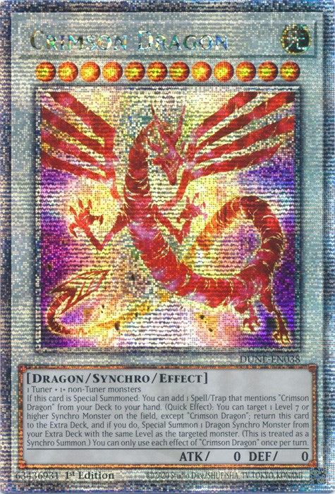 Crimson Dragon [DUNE-EN038] Quarter Century Secret Rare | Good Games Morley