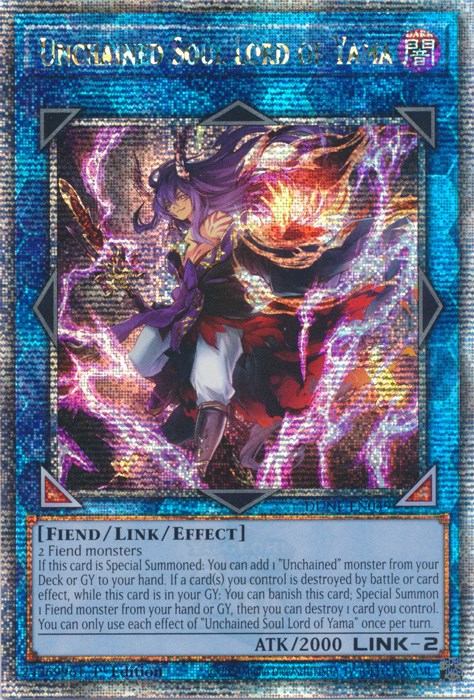 Unchained Soul Lord of Yama [DUNE-EN049] Quarter Century Secret Rare | Good Games Morley