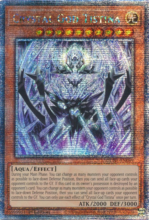 Crystal God Tistina [DUNE-EN089] Quarter Century Secret Rare | Good Games Morley