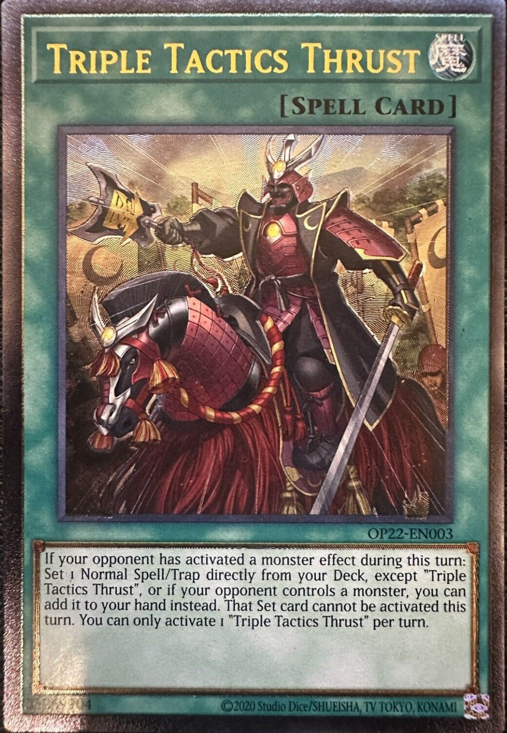 Triple Tactics Thrust [OP22-EN003] Ultimate Rare | Good Games Morley