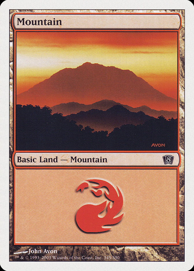 Mountain (345) [Eighth Edition] | Good Games Morley