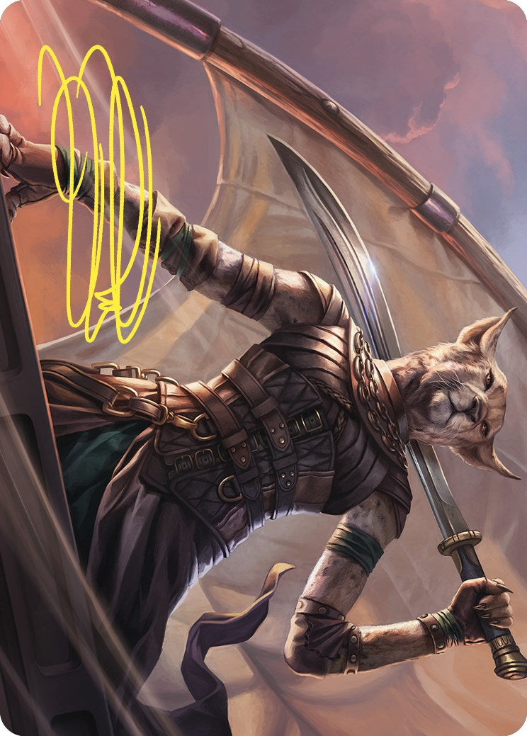 Mirri, Weatherlight Duelist Art Card (Gold-Stamped Signature) [Commander Masters Art Series] | Good Games Morley