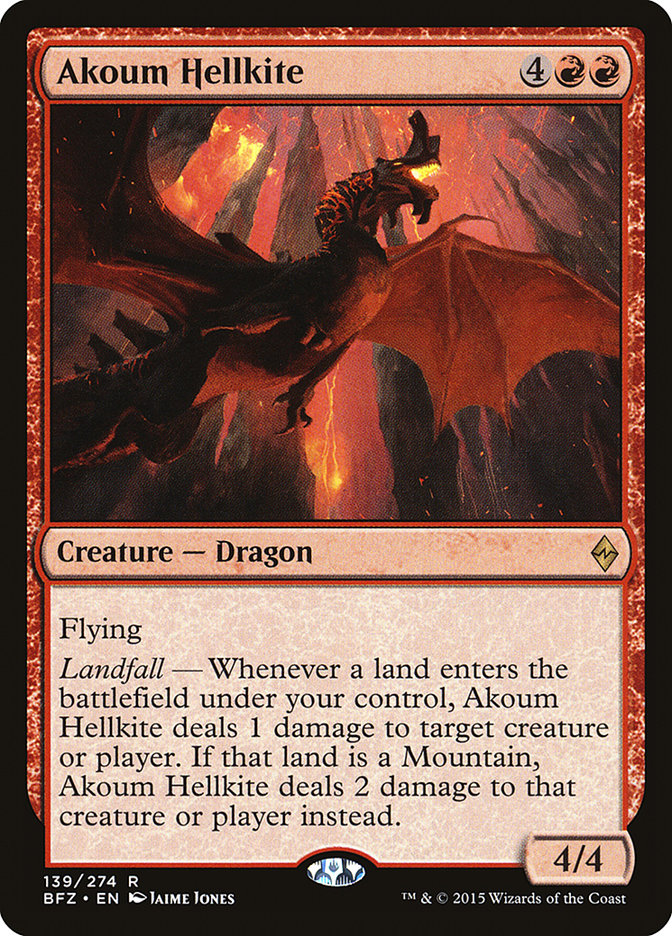 Akoum Hellkite [Battle for Zendikar] | Good Games Morley