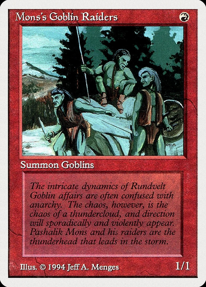Mons's Goblin Raiders [Summer Magic / Edgar] | Good Games Morley
