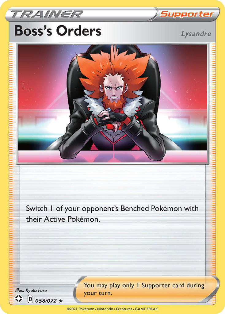 Boss's Orders (058/72) (Theme Deck Exclusive) [Sword & Shield: Shining Fates] | Good Games Morley
