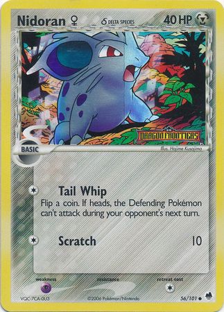 Nidoran (56/101) (Female) (Delta Species) (Stamped) [EX: Dragon Frontiers] | Good Games Morley