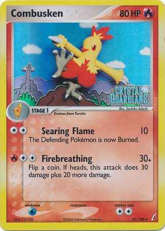 Combusken (31/100) (Stamped) [EX: Crystal Guardians] | Good Games Morley
