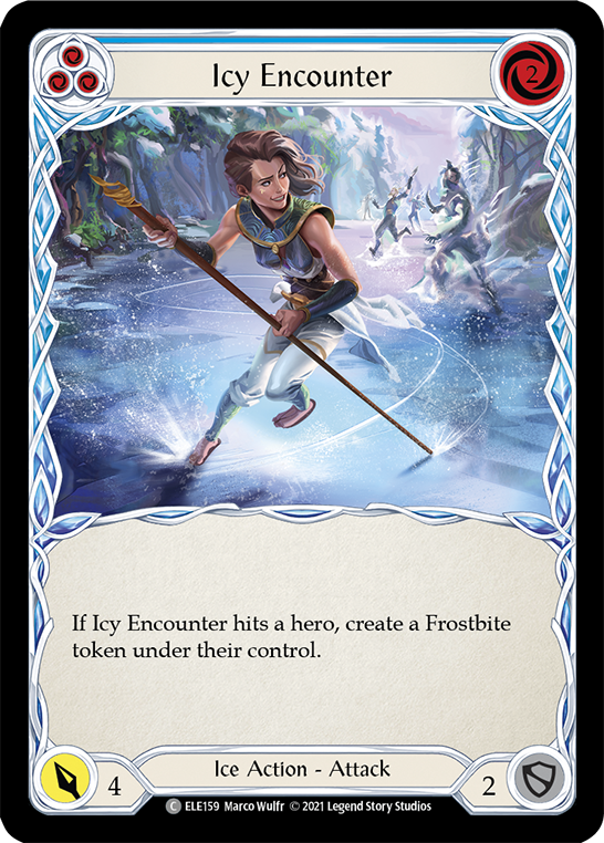 Icy Encounter (Blue) [ELE159] (Tales of Aria)  1st Edition Normal | Good Games Morley