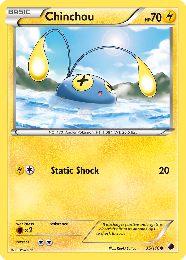 Chinchou (35/116) [Black & White: Plasma Freeze] | Good Games Morley