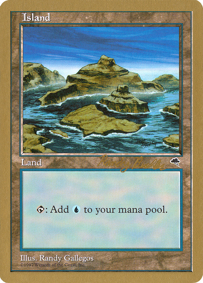 Island (rb338) (Randy Buehler) [World Championship Decks 1998] | Good Games Morley