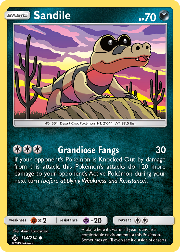 Sandile (114/214) [Sun & Moon: Unbroken Bonds] | Good Games Morley