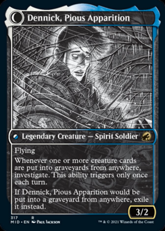 Dennick, Pious Apprentice // Dennick, Pious Apparition (Showcase Eternal Night) [Innistrad: Midnight Hunt] | Good Games Morley