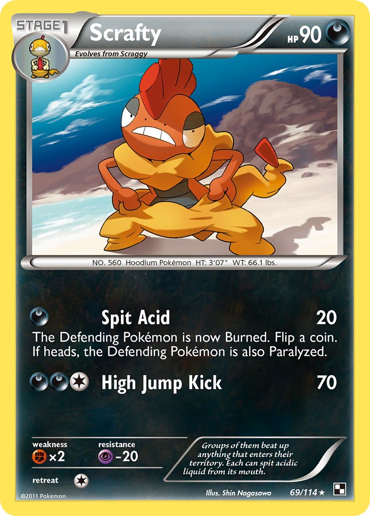 Scrafty (69/114) [Black & White: Base Set] | Good Games Morley