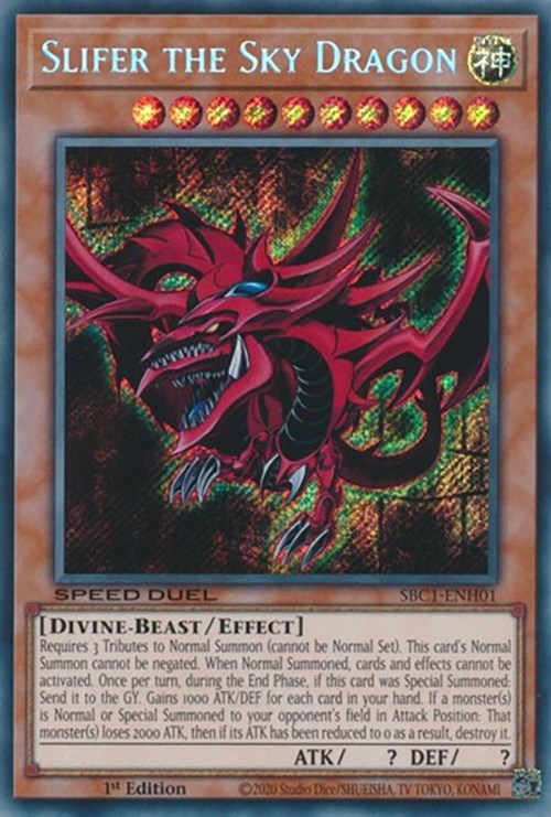 Slifer the Sky Dragon [SBC1-ENH01] Secret Rare | Good Games Morley
