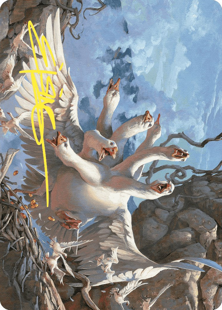 The Goose Mother Art Card (Gold-Stamped Signature) [Wilds of Eldraine Art Series] | Good Games Morley