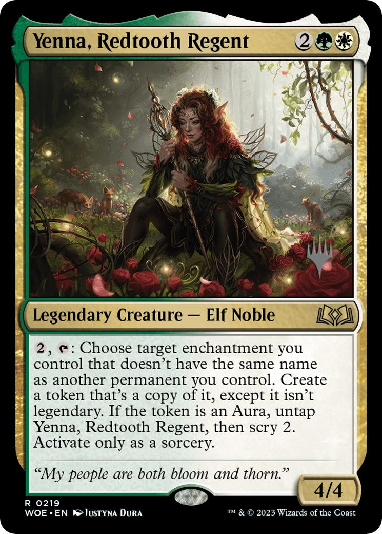Yenna, Redtooth Regent (Promo Pack) [Wilds of Eldraine Promos] | Good Games Morley