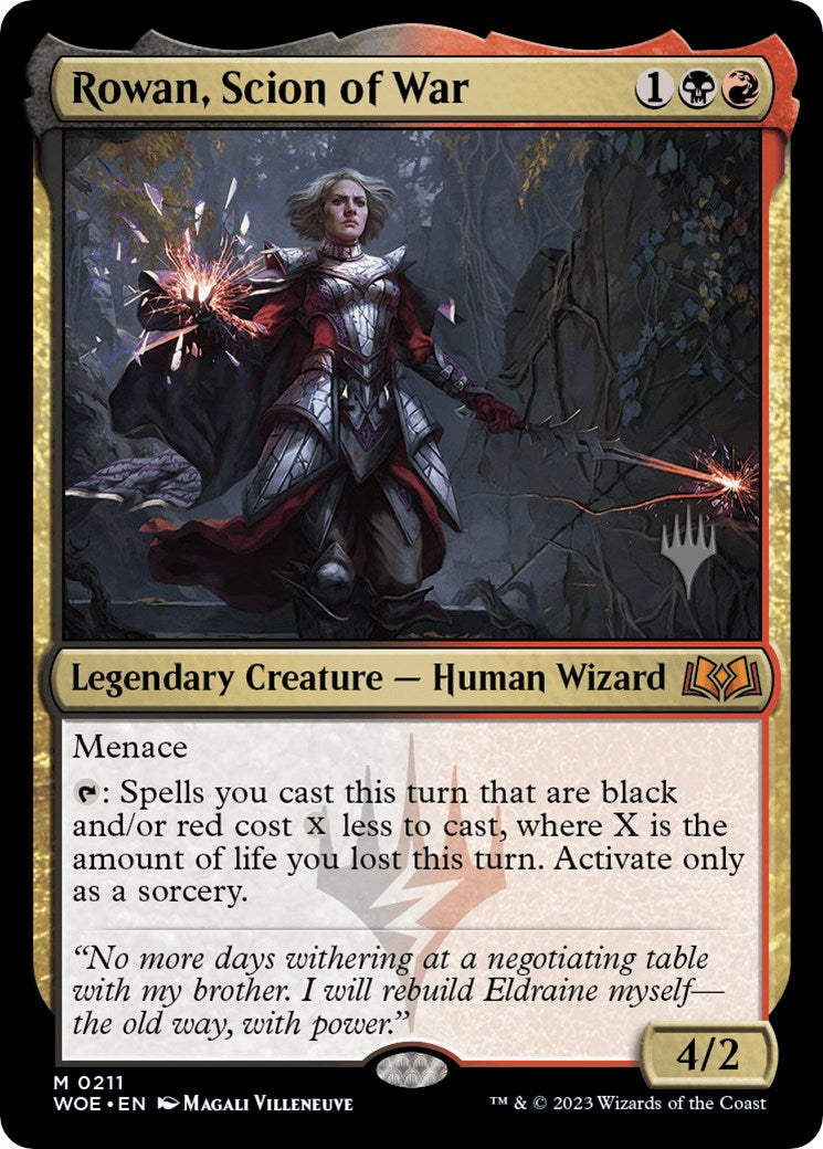 Rowan, Scion of War (Promo Pack) [Wilds of Eldraine Promos] | Good Games Morley