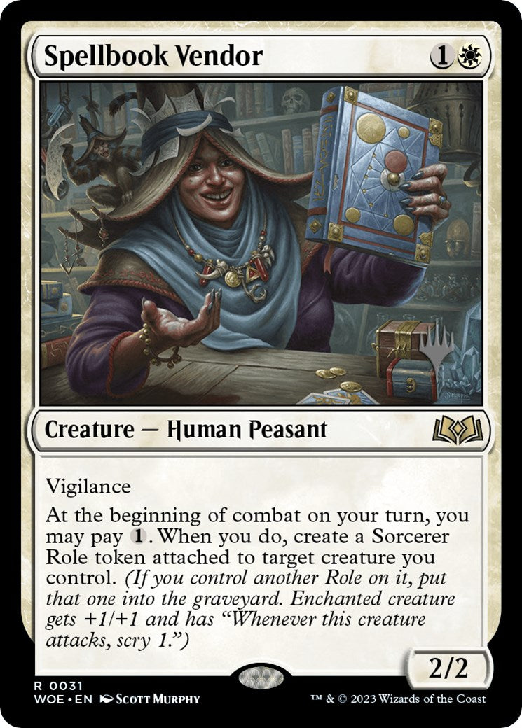 Spellbook Vendor (Promo Pack) [Wilds of Eldraine Promos] | Good Games Morley