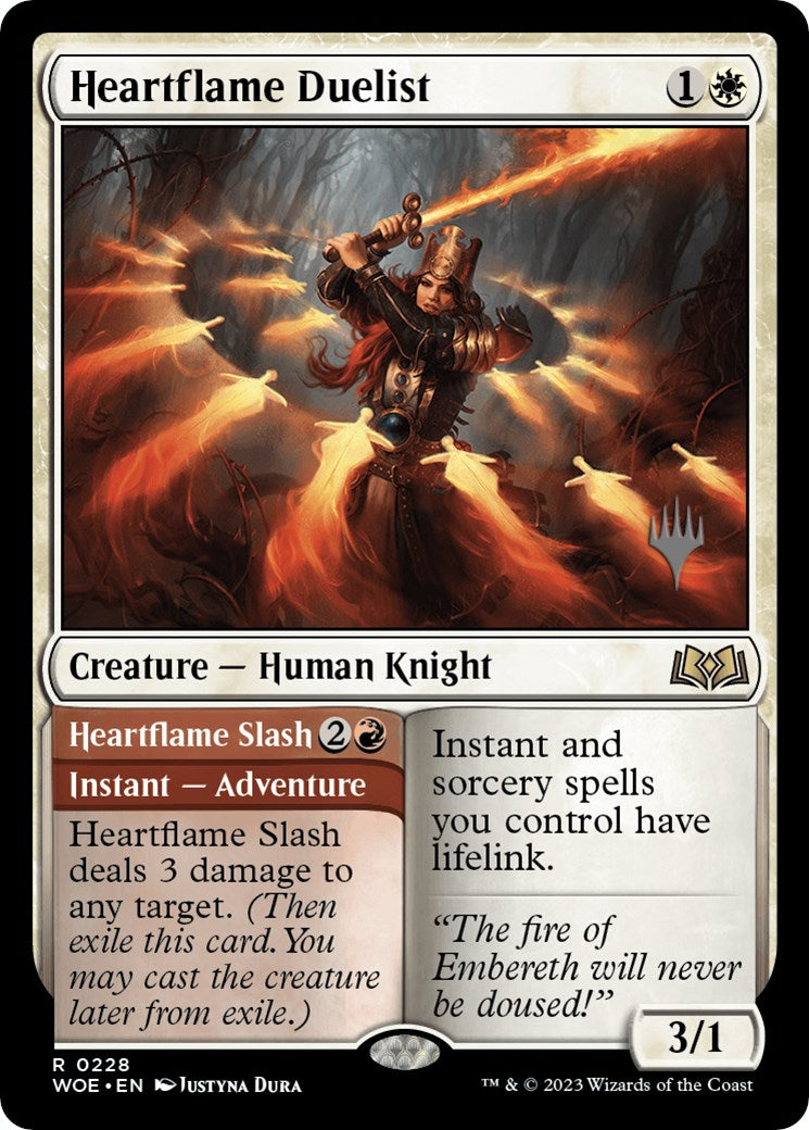 Heartflame Duelist // Heatflame Duelist (Promo Pack) [Wilds of Eldraine Promos] | Good Games Morley