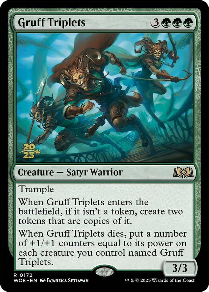 Gruff Triplets [Wilds of Eldraine Prerelease Promos] | Good Games Morley