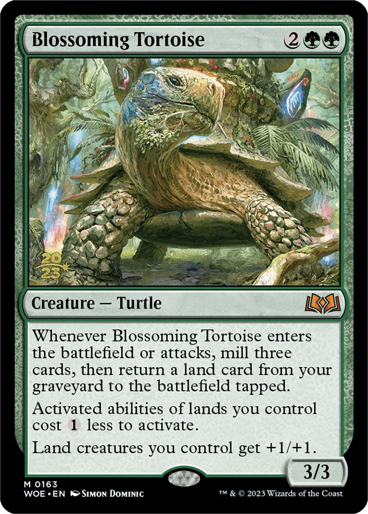 Blossoming Tortoise [Wilds of Eldraine Prerelease Promos] | Good Games Morley