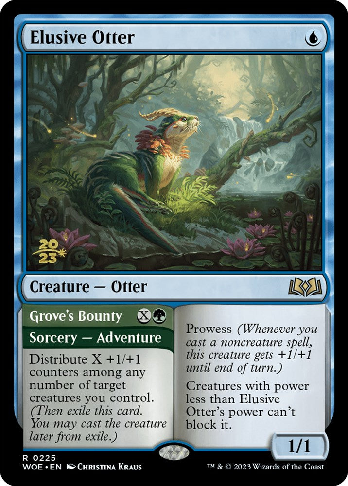 Elusive Otter // Grove's Bounty [Wilds of Eldraine Prerelease Promos] | Good Games Morley