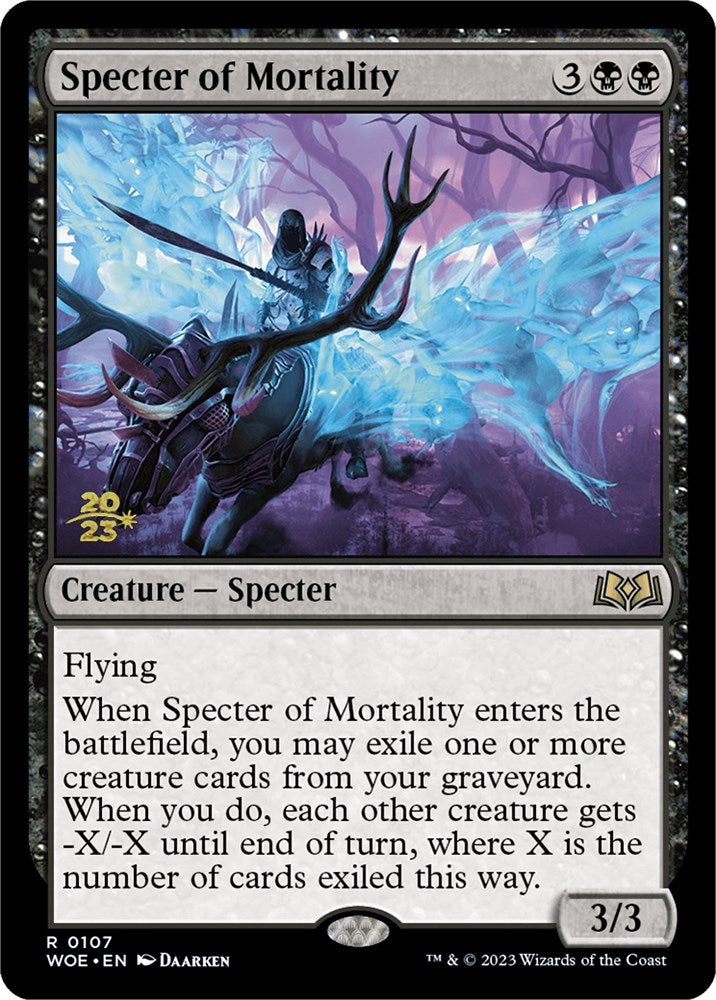 Specter of Mortality [Wilds of Eldraine Prerelease Promos] | Good Games Morley