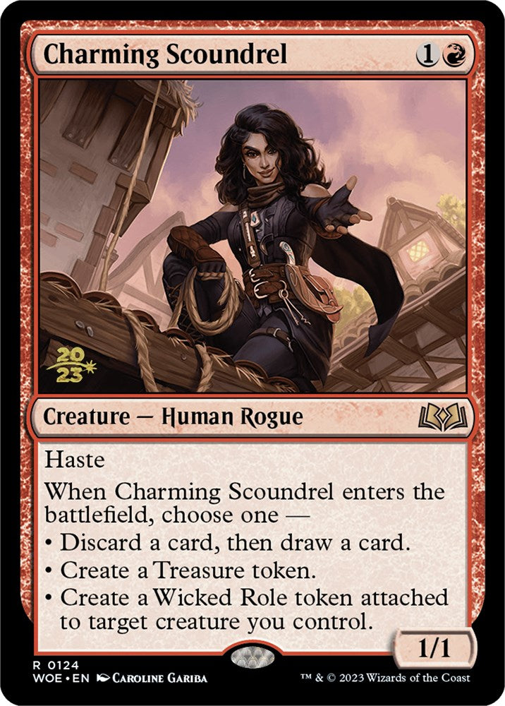 Charming Scoundrel [Wilds of Eldraine Prerelease Promos] | Good Games Morley