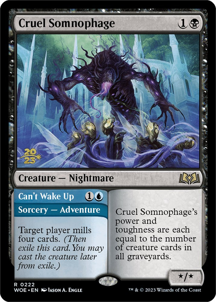 Cruel Somnophage // Can't Wake Up [Wilds of Eldraine Prerelease Promos] | Good Games Morley