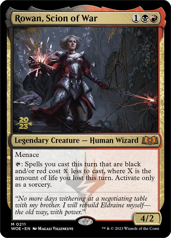 Rowan, Scion of War [Wilds of Eldraine Prerelease Promos] | Good Games Morley