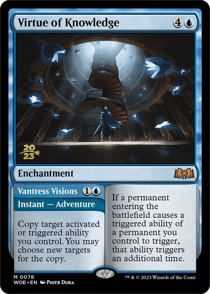 Virtue of Knowledge // Vantress Visions [Wilds of Eldraine Prerelease Promos] | Good Games Morley