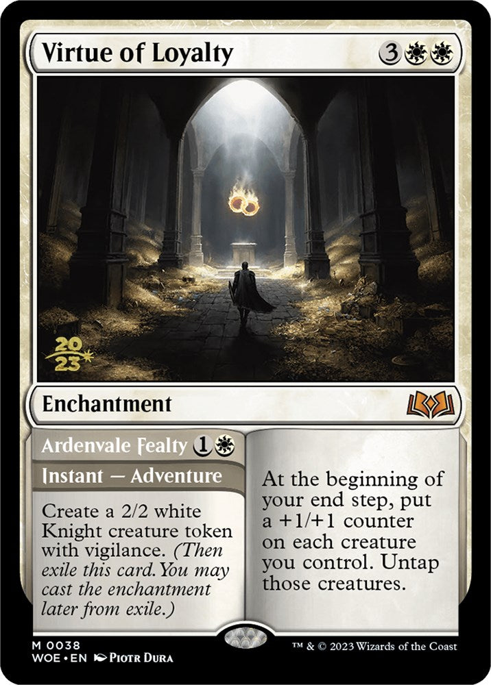 Virtue of Loyalty // Ardenvale Fealty [Wilds of Eldraine Prerelease Promos] | Good Games Morley