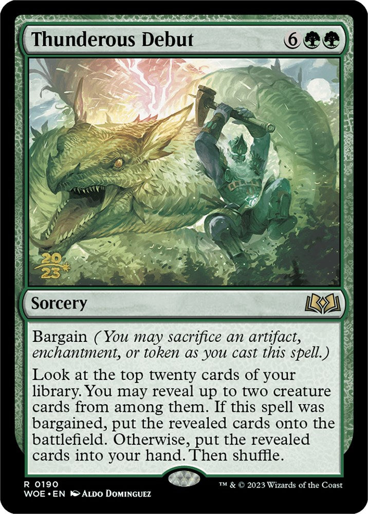 Thunderous Debut [Wilds of Eldraine Prerelease Promos] | Good Games Morley