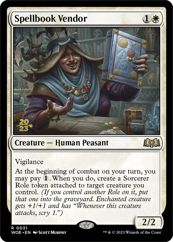 Spellbook Vendor [Wilds of Eldraine Prerelease Promos] | Good Games Morley