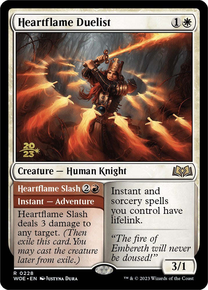 Heartflame Duelist // Heatflame Duelist (Promo Pack) [Wilds of Eldraine Promos] | Good Games Morley