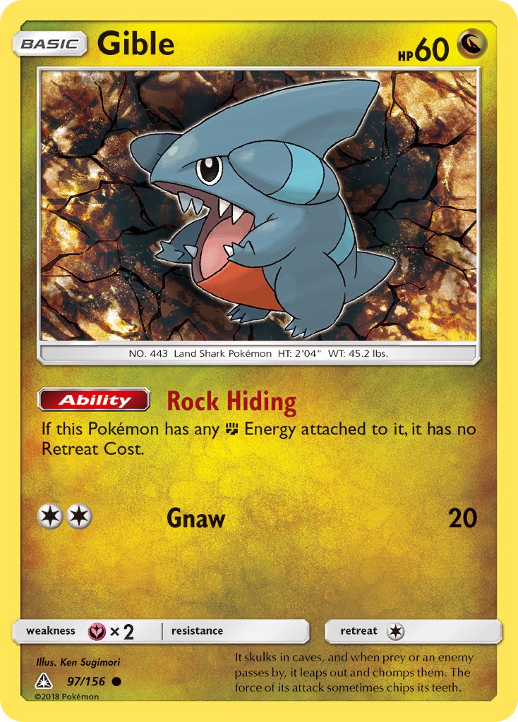 Gible (97/156) [Sun & Moon: Ultra Prism] | Good Games Morley
