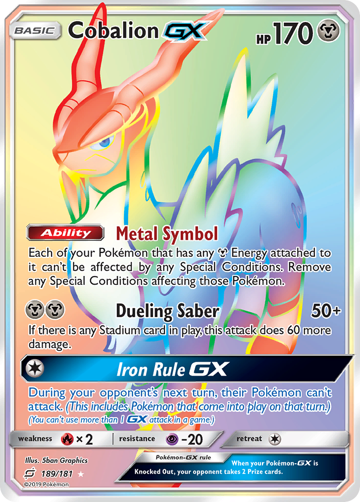 Cobalion GX (189/181) [Sun & Moon: Team Up] | Good Games Morley