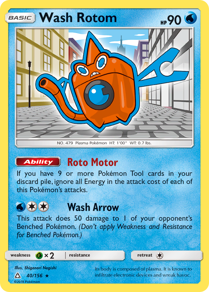 Wash Rotom (40/156) [Sun & Moon: Ultra Prism] | Good Games Morley