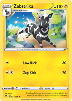 Zebstrika (054/185) [Sword & Shield: Vivid Voltage] | Good Games Morley