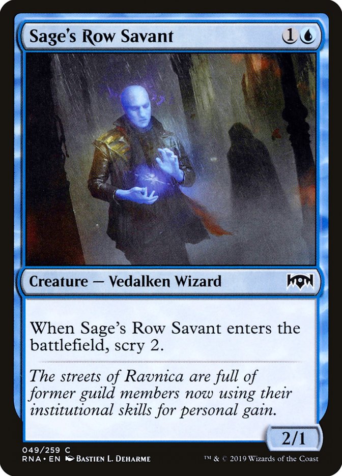 Sage's Row Savant [Ravnica Allegiance] | Good Games Morley