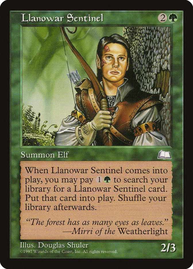 Llanowar Sentinel [Weatherlight] | Good Games Morley