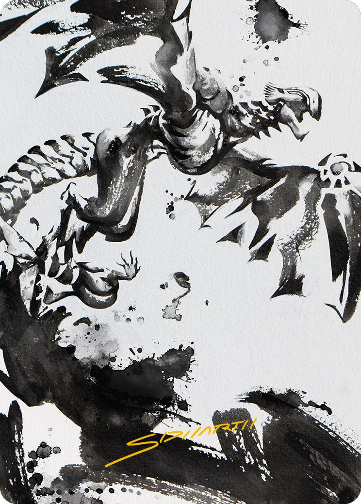 Quicksilver Fisher Art Card (Gold-Stamped Signature) [Phyrexia: All Will Be One Art Series] | Good Games Morley